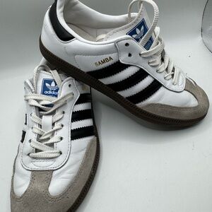 Adidas Samba White, Black, and Gray Sneakers